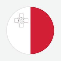 Malta nacional bandeira vetor ícone Projeto. Malta círculo bandeira. volta do Malta bandeira.