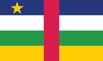 plano ilustração do a central africano república nacional bandeira. central africano república bandeira Projeto. vetor