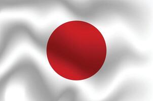 plano ilustração do Japão nacional bandeira. Japão bandeira Projeto. Japão onda bandeira. vetor