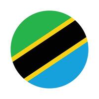 Tanzânia nacional bandeira vetor ícone Projeto. Tanzânia círculo bandeira. volta do Tanzânia bandeira.