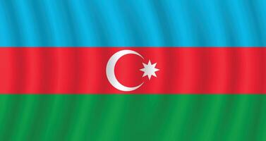 plano ilustração do Azerbaijão bandeira. Azerbaijão nacional bandeira Projeto. Azerbaijão onda bandeira. vetor