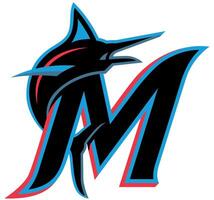 logotipo do a miami marlins principal liga beisebol equipe vetor