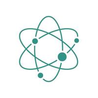 vetor de ícone de laboratório de nêutrons de átomo molecular