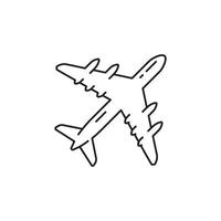 avião linha fino ícone, vetor ilustração