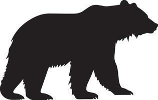 polar Urso silhueta vetor ilustração branco fundo