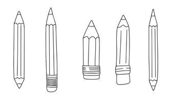 coleção do pensil dentro rabisco estilo. mão desenhado vetor arte.