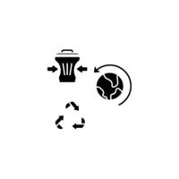 circular economia conceito linha ícone. simples elemento ilustração. circular economia conceito esboço símbolo Projeto. vetor