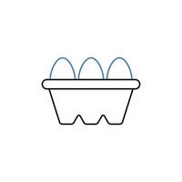 ovos conceito linha ícone. simples elemento ilustração. ovos conceito esboço símbolo Projeto. vetor