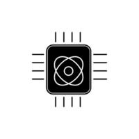 quantum Informática conceito linha ícone. simples elemento ilustração. quantum Informática conceito esboço símbolo Projeto. vetor