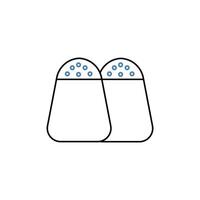 sal e Pimenta conceito linha ícone. simples elemento ilustração. sal e Pimenta conceito esboço símbolo Projeto vetor