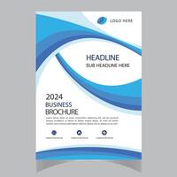 anual relatório folheto folheto modelo, azul cobrir projeto, o negócio anúncio, revista Publicidades, Catálogo vetor disposição dentro a4 Tamanho