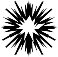 explosão - Preto e branco isolado ícone - vetor ilustração