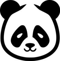 panda, Preto e branco vetor ilustração