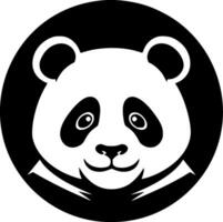 panda - Preto e branco isolado ícone - vetor ilustração