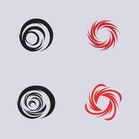 conjunto do furacão logotipo símbolo ícone ilustração vetor companhia