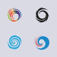 conjunto do furacão logotipo símbolo ícone ilustração vetor companhia