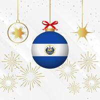 Natal bola enfeites el salvador bandeira celebração vetor