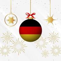 Natal bola enfeites Alemanha bandeira celebração vetor