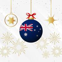 Natal bola enfeites Austrália bandeira celebração vetor