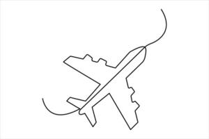 contínuo 1 linha plano aéreo ícone esboço vetor arte ilustração