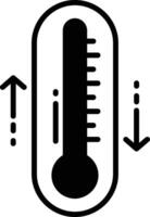 termodinâmica glifo e linha vetor ilustração
