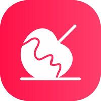 design de ícone criativo de maçã caramelada vetor