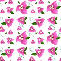 Projeto de plano de fundo sem emenda com flores de papel-de-rosa vetor