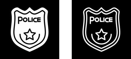 ícone do vetor distintivo da polícia