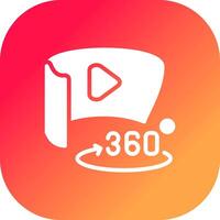 360 grau vídeo criativo ícone Projeto vetor