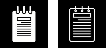 ícone de vetor de bloco de notas