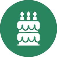 design de ícone criativo de bolo de aniversário vetor