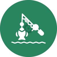 lago pescaria criativo ícone Projeto vetor