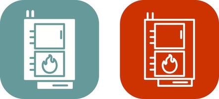 ícone de vetor de caldeira de combustível sólido