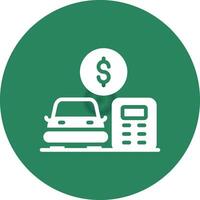 carro empréstimo calculadora criativo ícone Projeto vetor