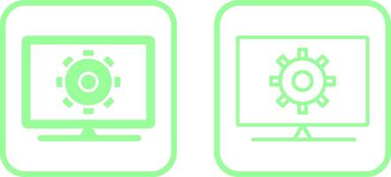 ícone de vetor de configurações do computador