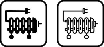 ícone de vetor de aquecedor de óleo