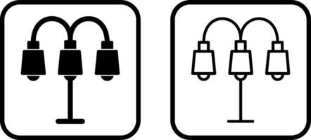 lâmpada com ícone de vetor de suporte