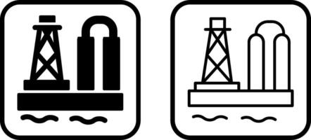 ícone de vetor de plataforma de petróleo