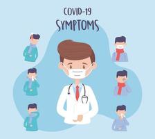 Pandemia de quarentena de ncov de 2019, febre médica e sintomas de dor de garganta