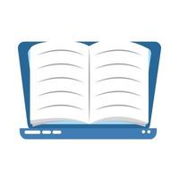 ícone de estilo simples de aprendizagem de e-book laptop vetor