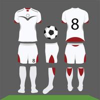 design de vetor de kit de futebol, modelo de camisa