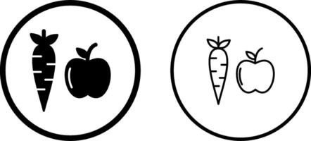 ícone de vetor de frutas e legumes