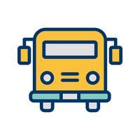 Ícone de ônibus escolar de vetor