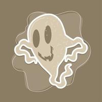 fantasma assustador de halloween vetor