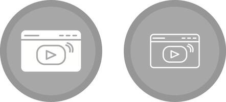 ícone de vetor de streaming de vídeo