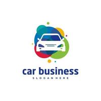 modelo de vetor de logotipo de pintura de carro, conceitos de design de logotipo de carro criativo