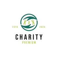 caridade doação organização ou Fundação logotipo Projeto ilustração idéia vetor