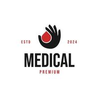 sangue doação para Fundação ou médico logotipo Projeto ilustração idéia vetor