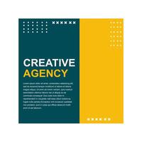 social meios de comunicação postar modelo Projeto dentro verde e amarelo para criativo agências. vetor