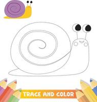 desenhado à mão vestígio e cor para crianças vetor